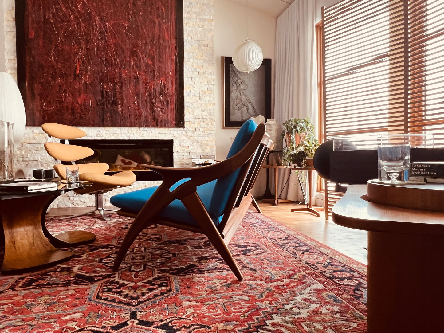 SCULPTURAL SOLID MAHOGANY 3 SEATER COUCH VINTAGE MID CENTURY MODERN SOFA DE STER  DUTCH MADE DESIGNED