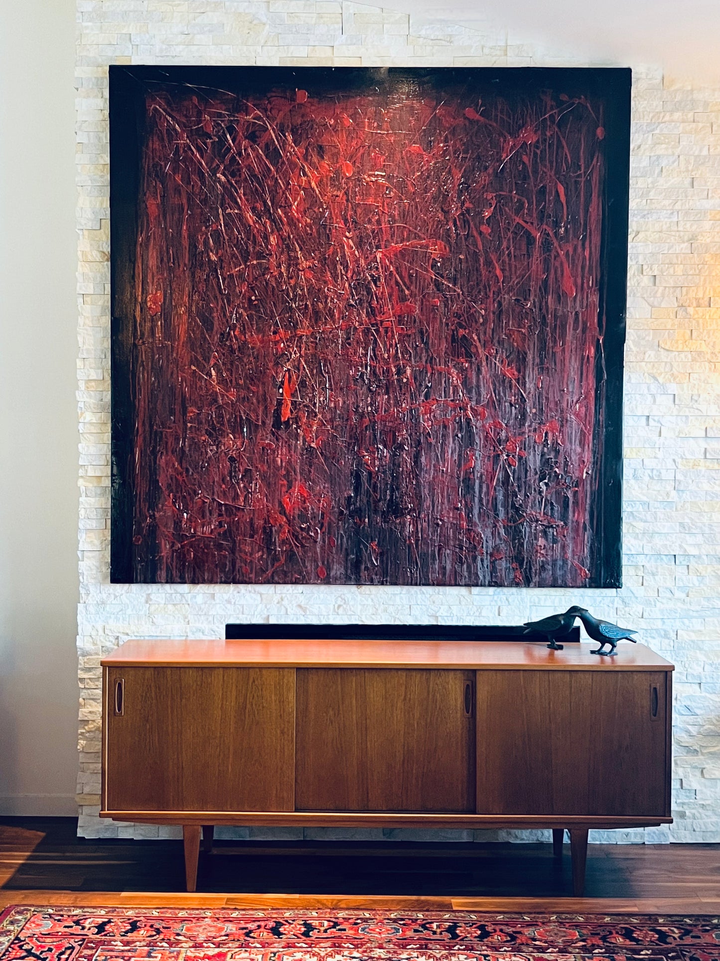 TEAK DYRLUND CREDENZA BUFFET SERVER MID CENTURY MEDIA UNIT PROFESSIONALLY REFINISHED