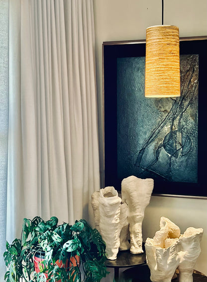 LOTTE & GUNNAR BOSTLUND PENDANT LAMP ORIGINAL FIBREGLAS SHADE