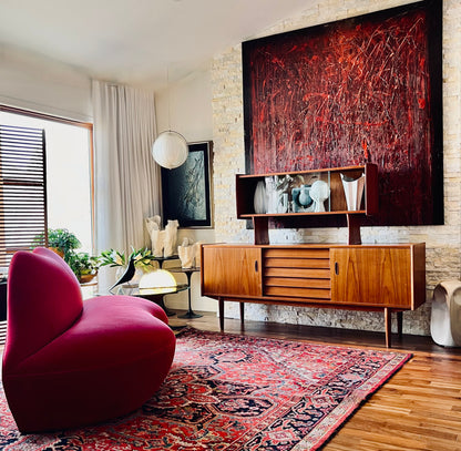 NILS JONSSON TEAK CREDENZA by TROEDS 1960s w/ OPTIONAL TOPPER SOLD SEPARATELY
