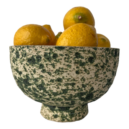 CERAMIC CLAY BOWL GREEN ATTRIBUTED LORE , BEESEL, THE NETHERLANDS