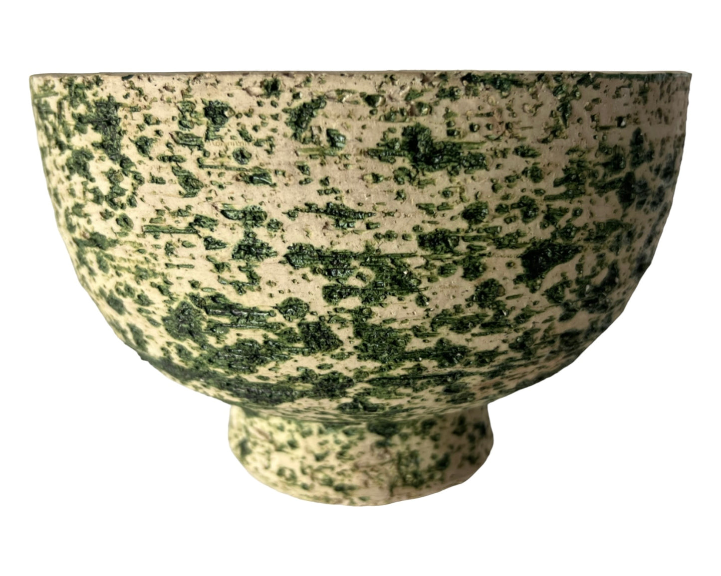 CERAMIC CLAY BOWL GREEN ATTRIBUTED LORE , BEESEL, THE NETHERLANDS