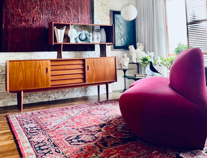 NILS JONSSON TEAK CREDENZA by TROEDS 1960s w/ OPTIONAL TOPPER SOLD SEPARATELY