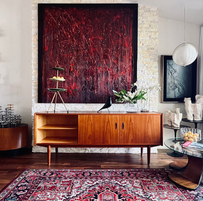 NILS JONSSON TEAK CREDENZA by TROEDS 1960s w/ OPTIONAL TOPPER SOLD SEPARATELY