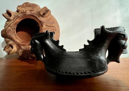 UNIQUE HAND CARVED LIDDED WOODEN BOX