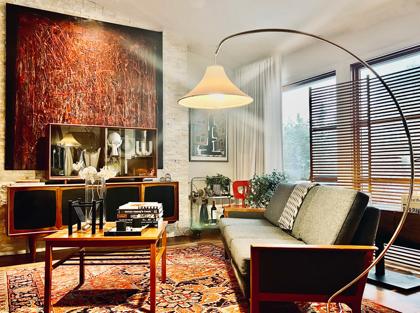 UNIQUE BRASS LIGHT ARTICULATING ARC FLOOR LAMP LIGHT w/UNDER FURNITURE BASE