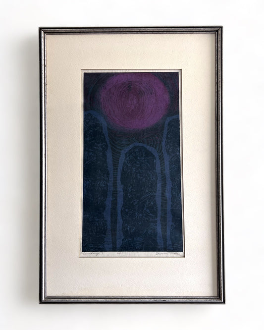 'STONEHENGE I'  ARTIST PROOF WOODBLOCK by SEYMOUR TUBIS 1960