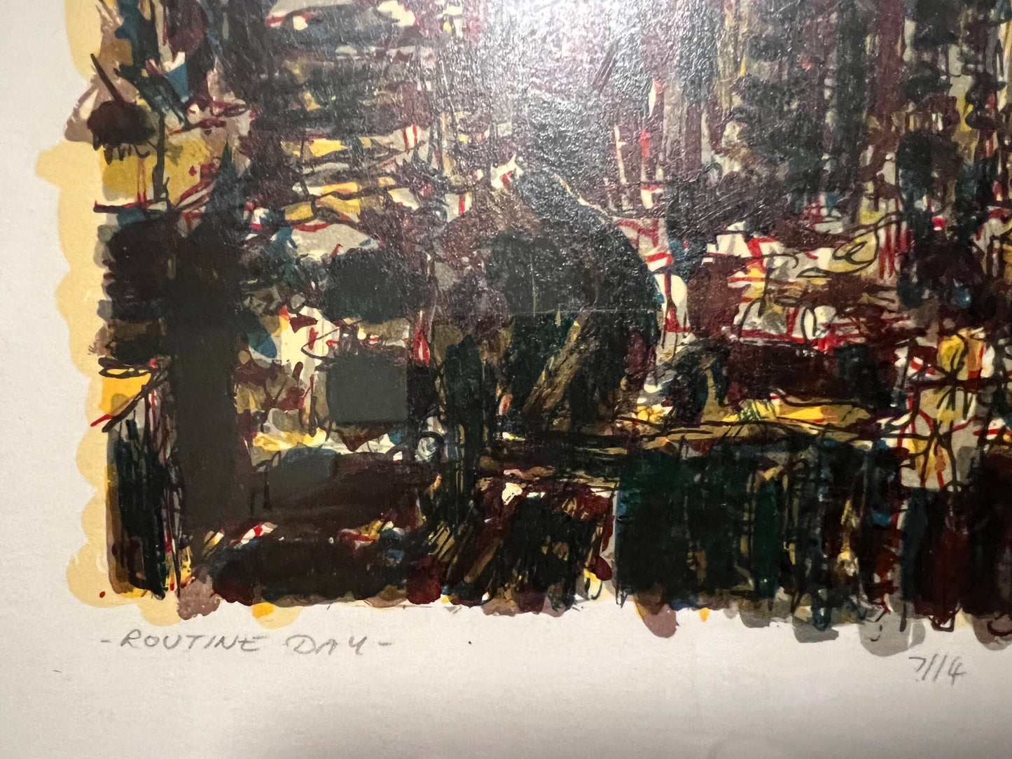 ULRIKE VOLL 'ROUTINE DAY'  COLOUR SILKSCREEN ON PAPER