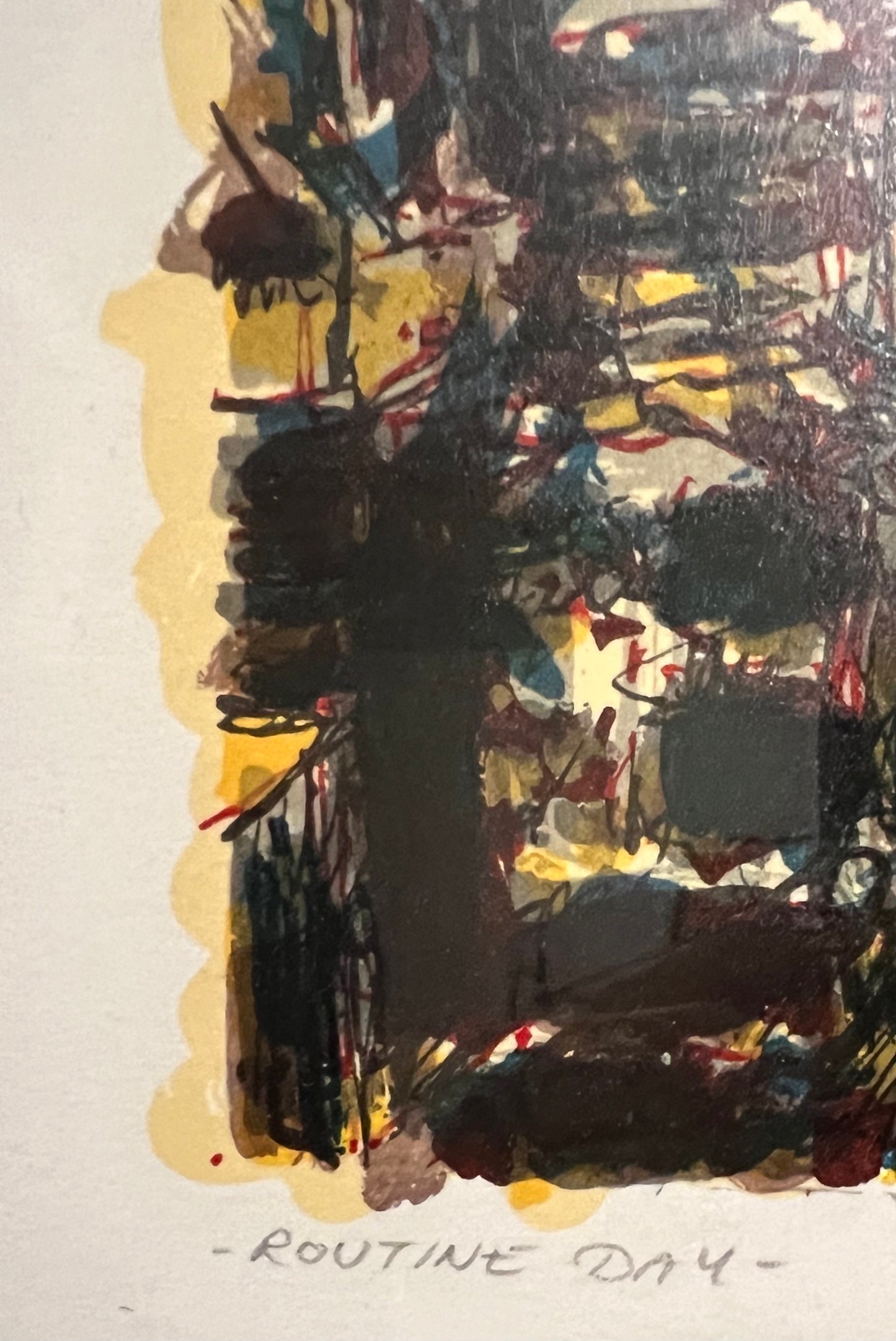 ULRIKE VOLL 'ROUTINE DAY'  COLOUR SILKSCREEN ON PAPER