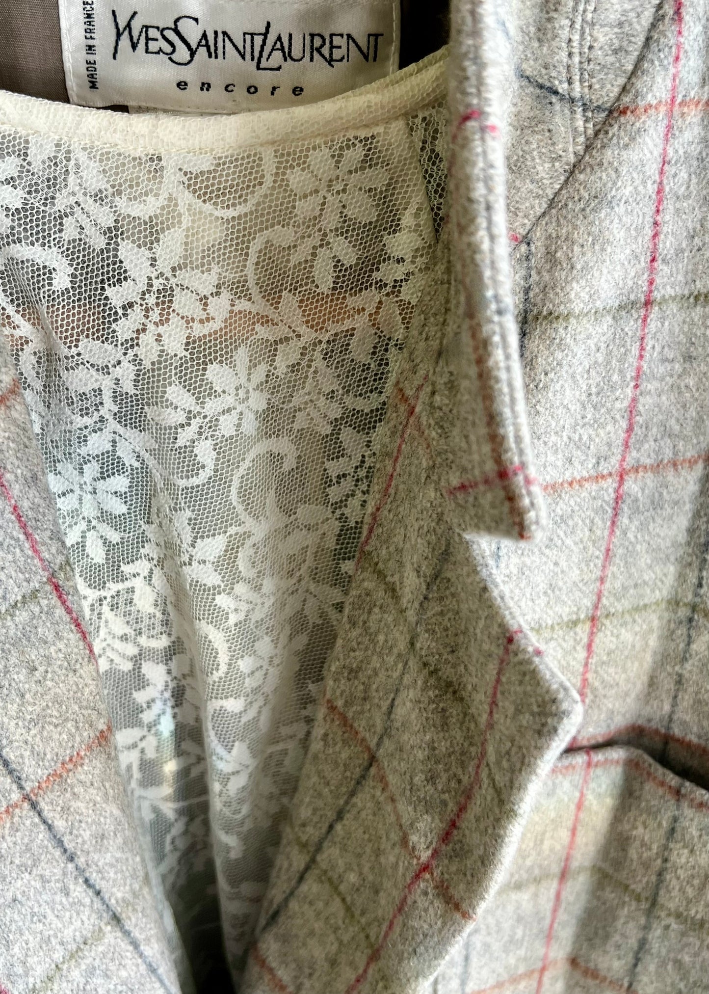 ABSOLUTELY FABULOUS YVES SAINT LAURENT WOOL / WOMENS CASHMERE SUIT BLAZER JACKET/PANTS