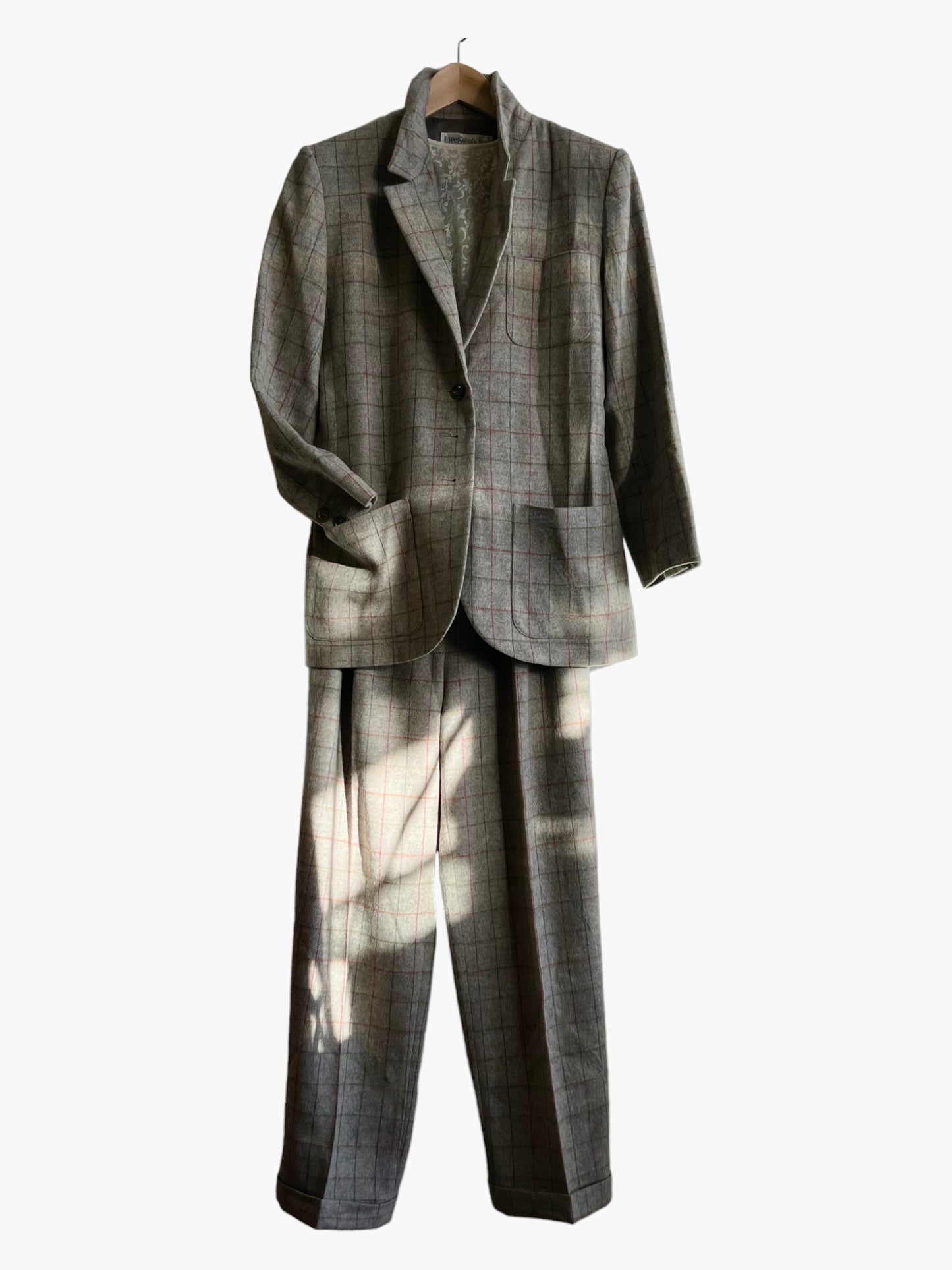 ABSOLUTELY FABULOUS YVES SAINT LAURENT WOOL / WOMENS CASHMERE SUIT BLAZER JACKET/PANTS