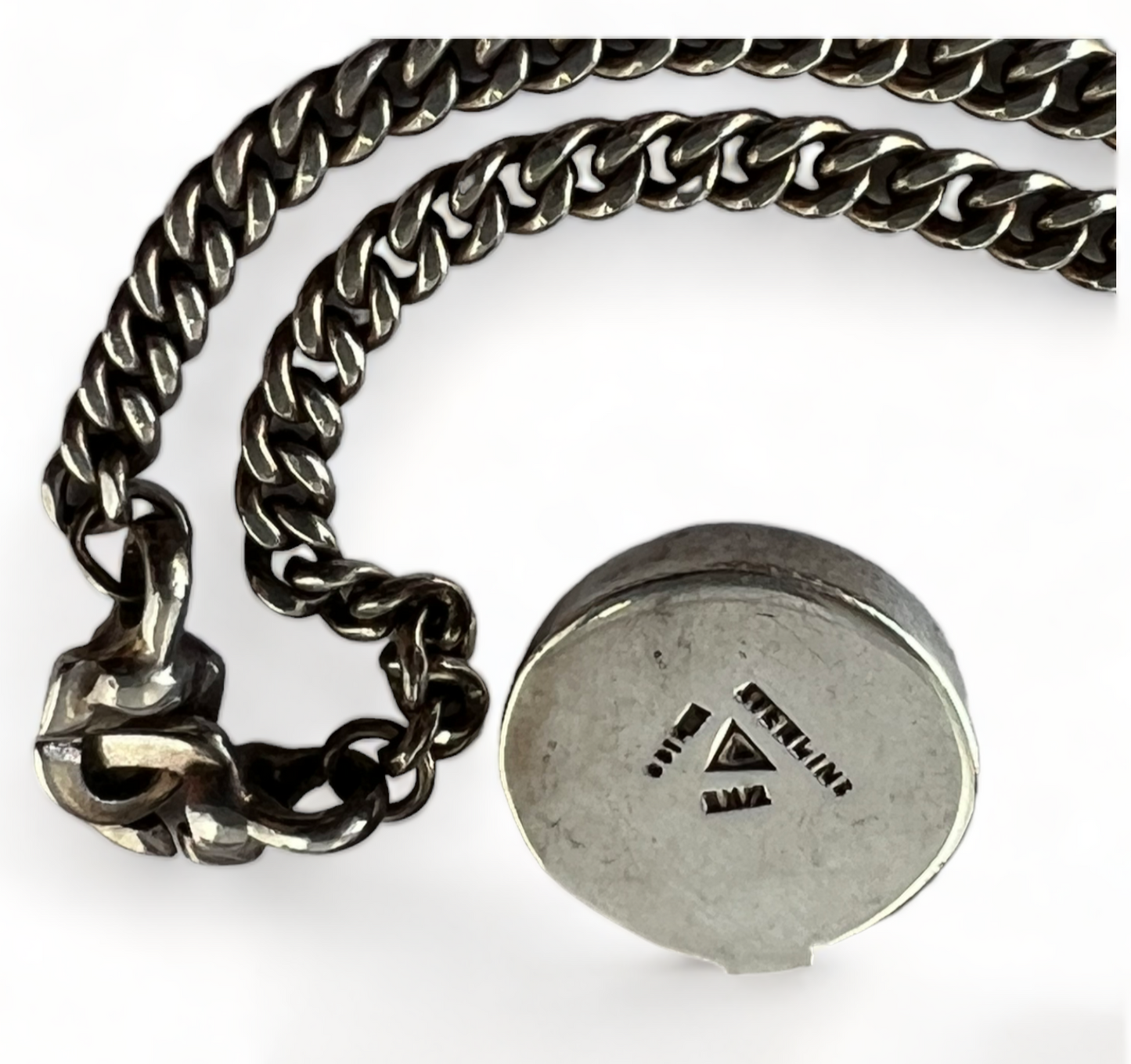 SUBLIME EARLY MODERNIST TANE TIGER EYE & STERLING SILVER NECKLACE & EARRINGS -SOLD SEPARATELY