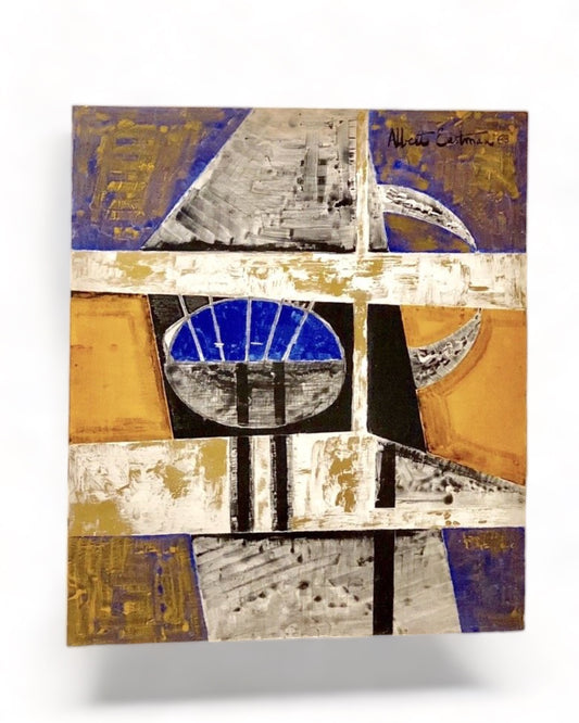 MID CENTURY SIGNED  & DATED ALBERT EASTMAN ABSTRACT PAINTING