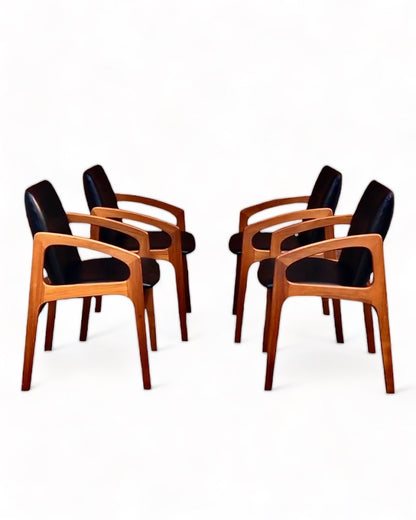SOLID TEAK ARMCHAIR ACCENT or DINING CHAIRS- SOLD AS PAIRS