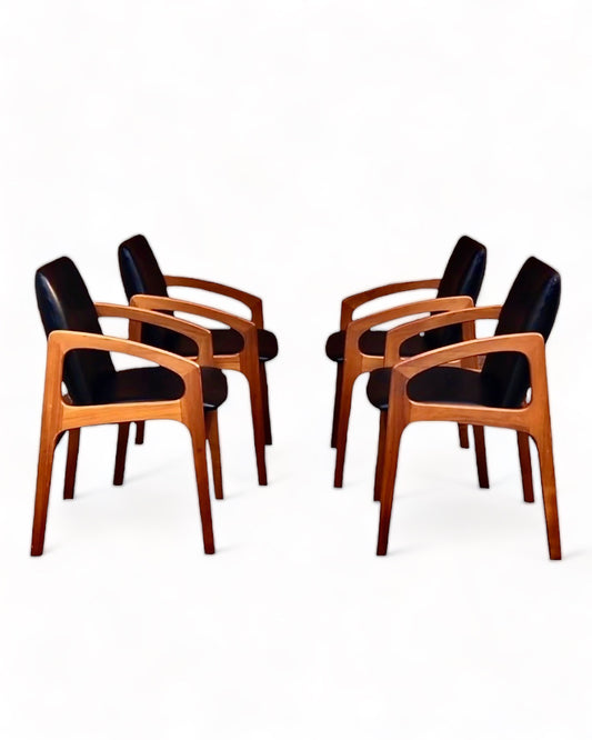SOLID TEAK ARMCHAIR ACCENT or DINING CHAIRS- SOLD AS PAIRS