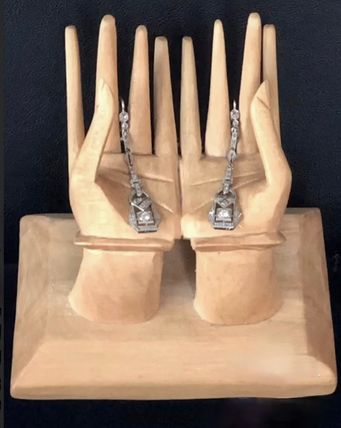SUSPENDED WHILE SEEK UPDATED APPRAISAL on the PRECIOUS METALS/INQUIRE WITH INTEREST/ PLATINUM DIAMOND DANGLE EXQUISITE WEDDING SPECIAL OCCASION EARRINGS