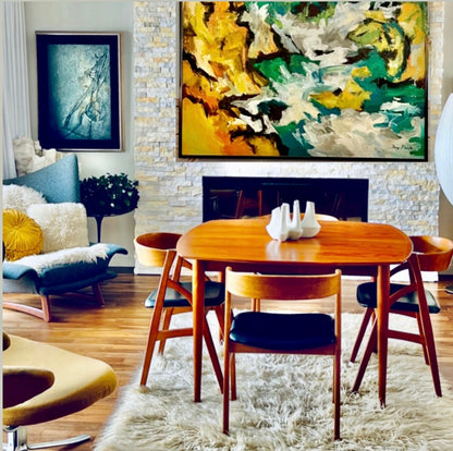 VERY RARE SOLID TEAK SET of 12 DINING CHAIRS by DYRLUND DENMARK PROFESSIONALLY REUPHOLSTERED