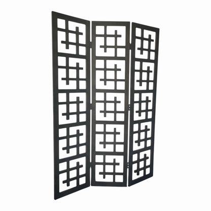 SOLID WOOD 3 PANEL ROOM DIVIDER SCREEN
