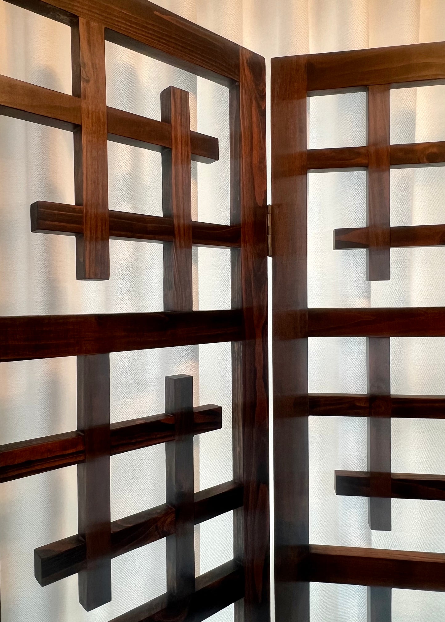 SOLID WOOD 3 PANEL ROOM DIVIDER SCREEN