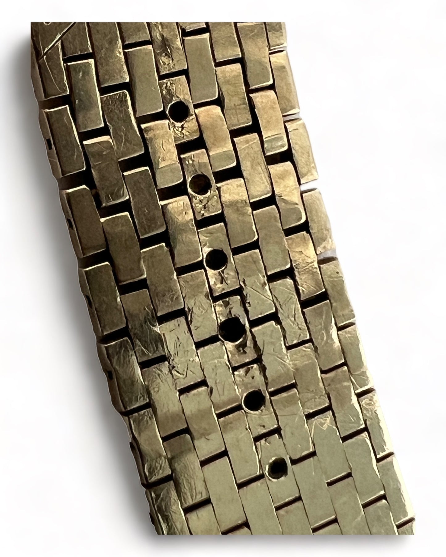 SUSPENDED WHILE SEEK UPDATED APPRAISAL on the PRECIOUS METALS/INQUIRE WITH INTEREST/  YELLOW GOLD & PLATINUM MESH CARTIER STYLE BELT RING NATURAL RUBY & DIAMONDS ADJUSTABLE SIZE