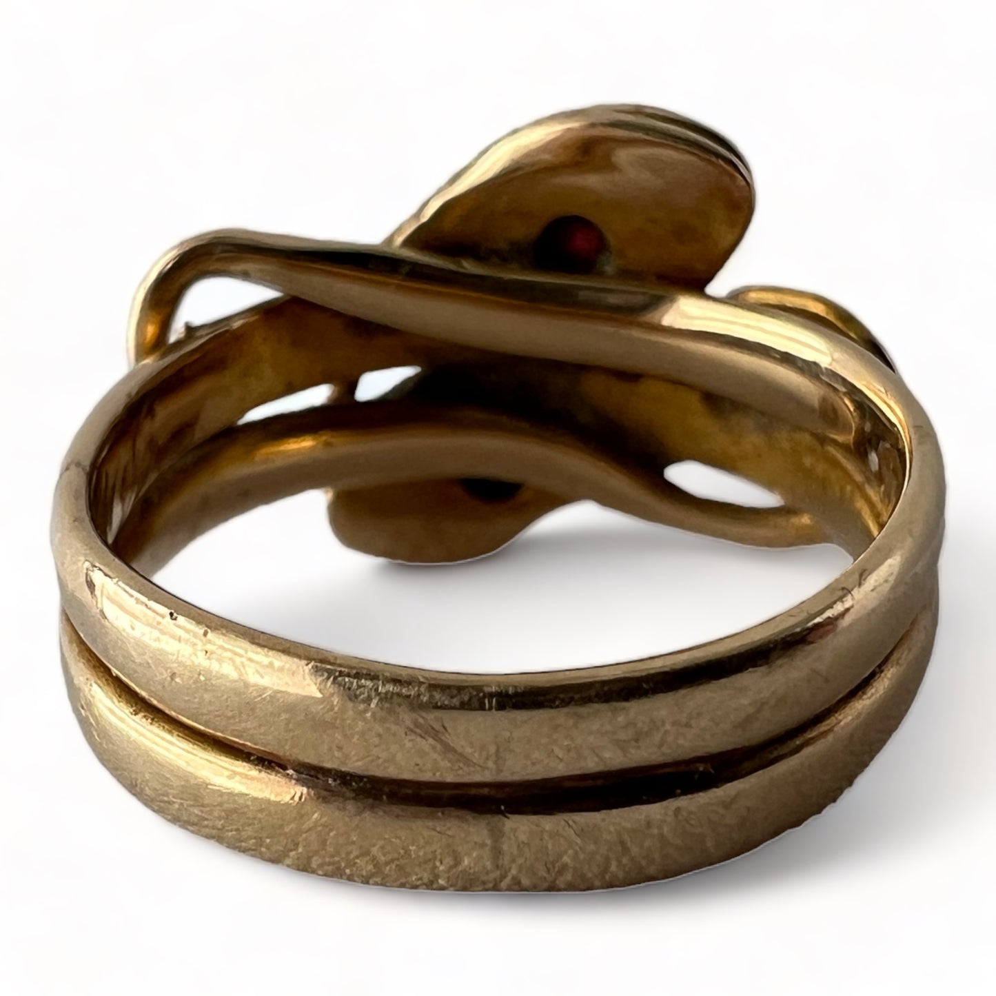 SUSPENDED WHILE SEEK UPDATED APPRAISAL on the PRECIOUS METALS/INQUIRE w/ INTEREST/ EDWARDIAN/ VICTORIAN DOUBLE SNAKE LOVE/ETERNITY OUROBOROS GOLD RING