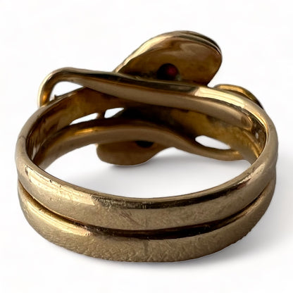 SUSPENDED WHILE SEEK UPDATED APPRAISAL on the PRECIOUS METALS/INQUIRE w/ INTEREST/ EDWARDIAN/ VICTORIAN DOUBLE SNAKE LOVE/ETERNITY OUROBOROS GOLD RING