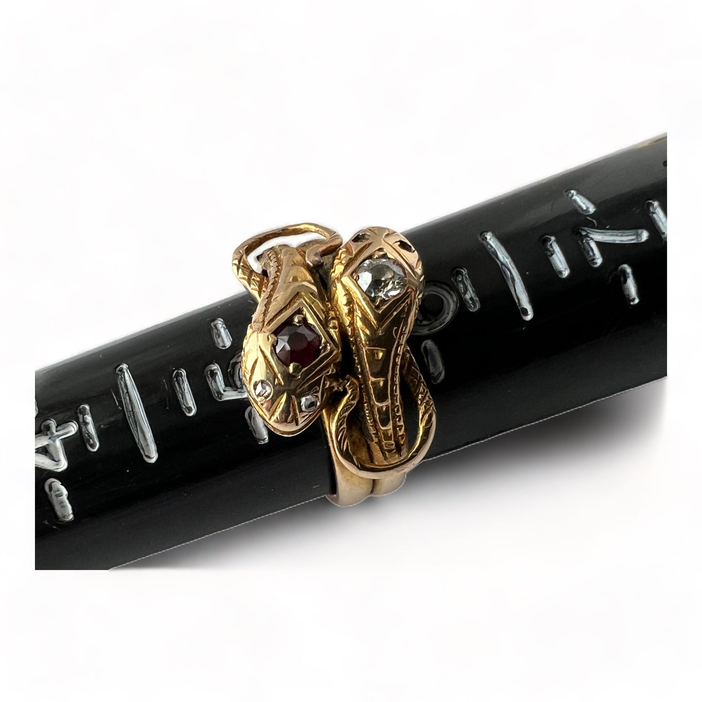SUSPENDED WHILE SEEK UPDATED APPRAISAL on the PRECIOUS METALS/INQUIRE w/ INTEREST/ EDWARDIAN/ VICTORIAN DOUBLE SNAKE LOVE/ETERNITY OUROBOROS GOLD RING