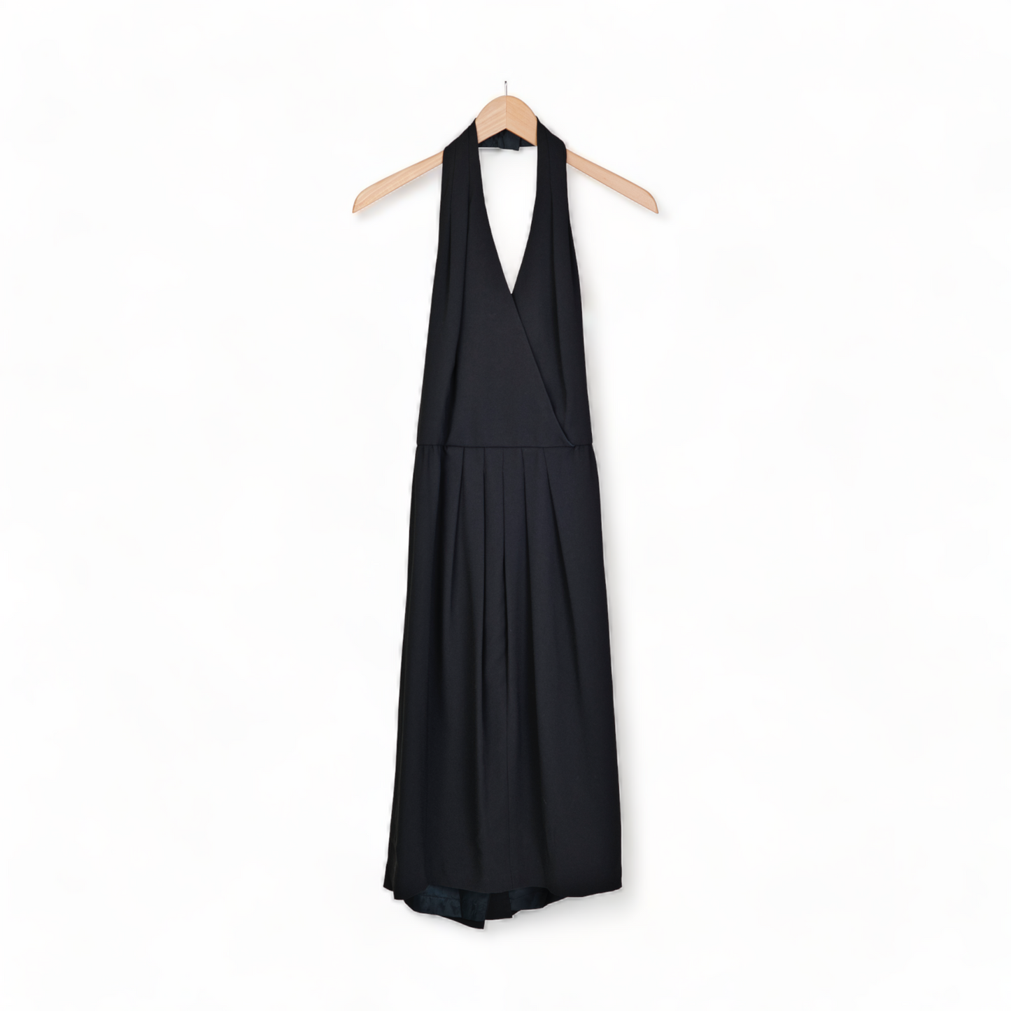 NEW OLD STOCK VINTAGE/ 1980s/90s/2000s BLACK HALTER DRESS NEW WITH TAGS