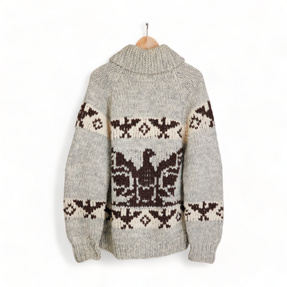 COWICHAN EAGLE WOOL KNIT SWEATER