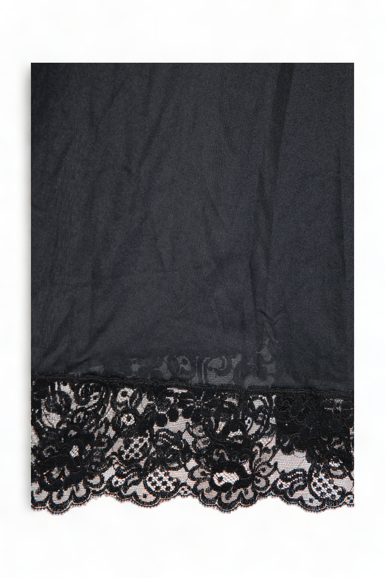 PINUP LINGERIE VINTAGE BLACK LACE FRONT SLIP