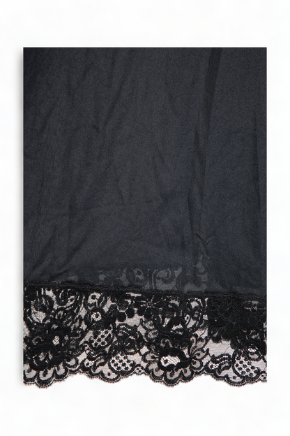 PINUP LINGERIE VINTAGE BLACK LACE FRONT SLIP