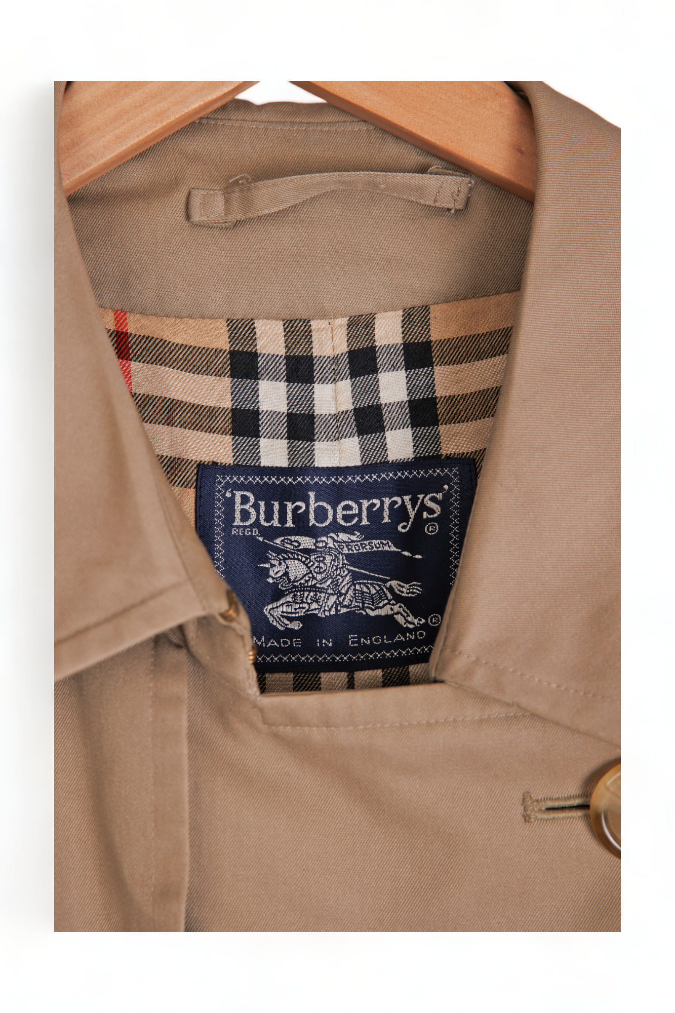 ICONIC VINTAGE BURBERRY PRORSUM OLIVE-TAN HAYMARKET PLAID DOUBLE BREASTED TRENCH COAT