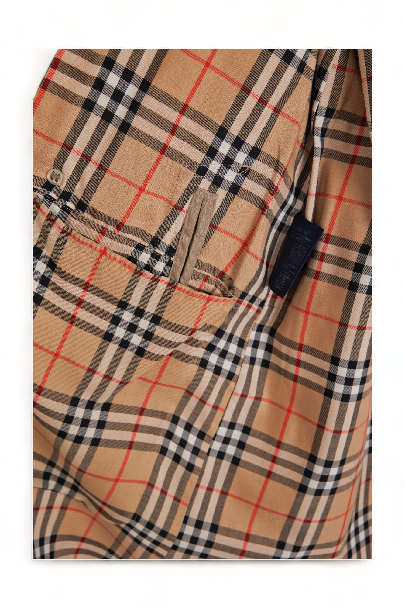 ICONIC VINTAGE BURBERRY PRORSUM OLIVE-TAN HAYMARKET PLAID DOUBLE BREASTED TRENCH COAT