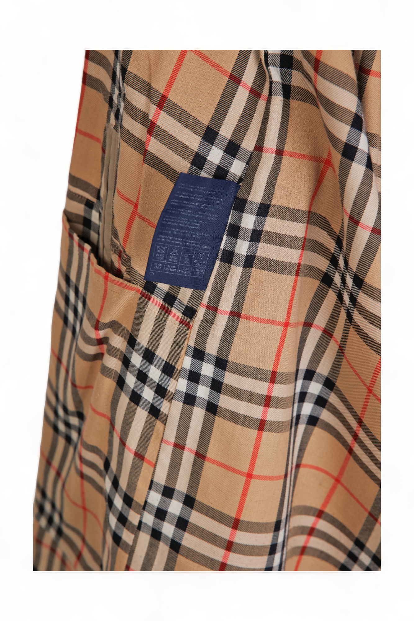 ICONIC VINTAGE BURBERRY PRORSUM OLIVE-TAN HAYMARKET PLAID DOUBLE BREASTED TRENCH COAT