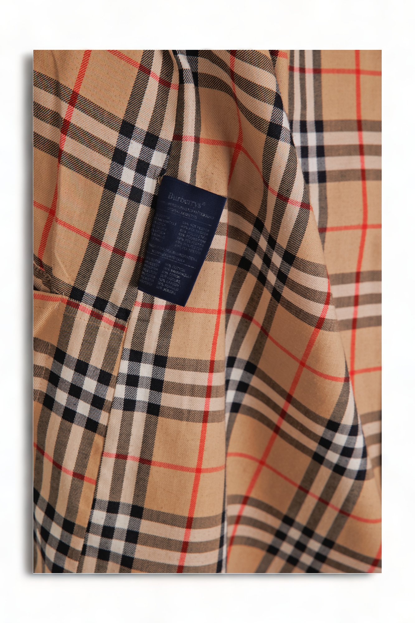 ICONIC VINTAGE BURBERRY PRORSUM OLIVE-TAN HAYMARKET PLAID DOUBLE BREASTED TRENCH COAT