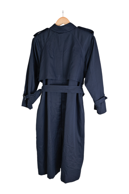 ICONIC VINTAGE BURBERRY PRORSUM NAVY BLUE TRENCH COAT