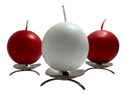 COHR ALTA VINTAGE DANISH MODERN DESIGN SILVER-PLATED CANDLESTICK HOLDERS - SET OF 3