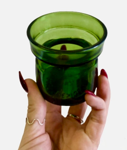 GREEN GLASS IHQ JENS QUISTGAARD for DANSK ICONIC CANDLE HOLDER or PLANT BULB HOLDER
