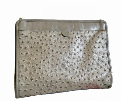 ICONIC FRENCH DESIGNER PIERRE CARDIN LEATHER CLUTCH PURSE HANDBAG W/ REMOVABLE STRAPS