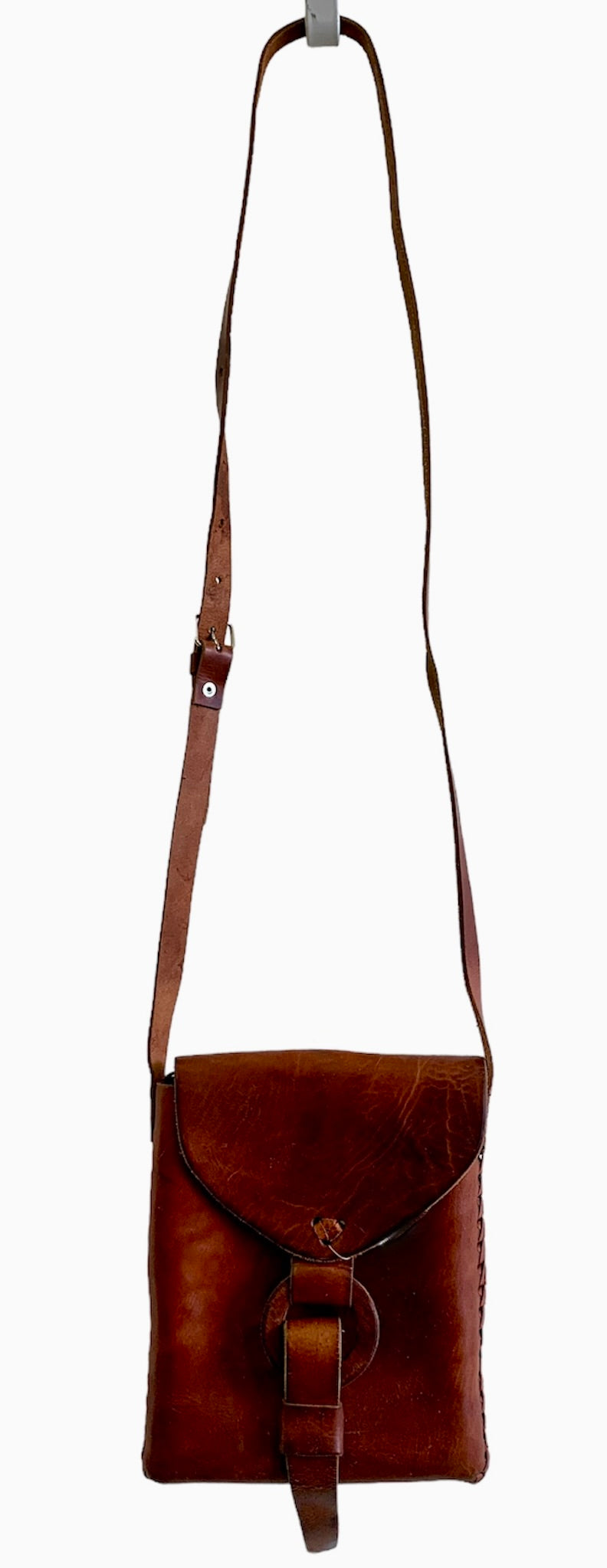 HANDMADE FAIRTRADE COGNAC LEATHER SHOULD BAG PURSE