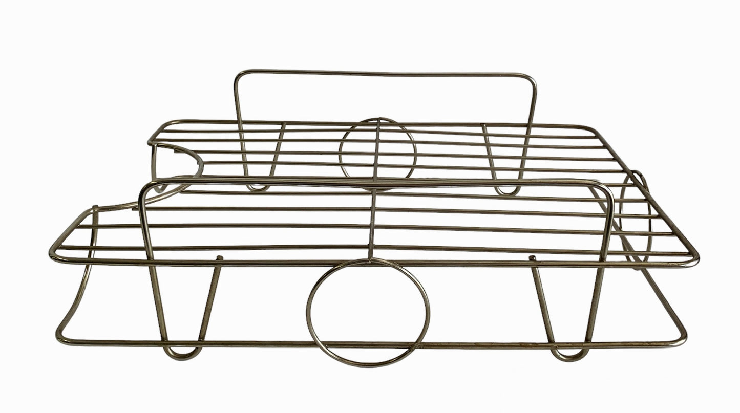 STYLIZED ATOMIC ERA MID-CENTURY  IN/OUT DESK TRAY ORGANIZER