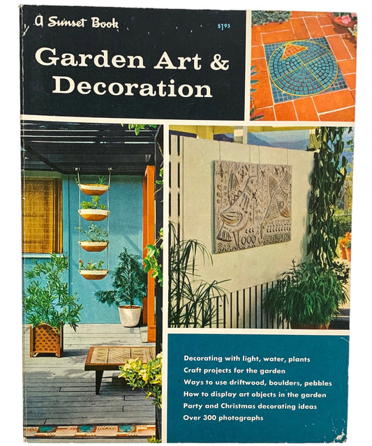 "GARDEN ART & DECORATION SUNSET BOOK 1962"  VINTAGE MID CENTURY MODERN ART & LANDSCAPE DESIGN