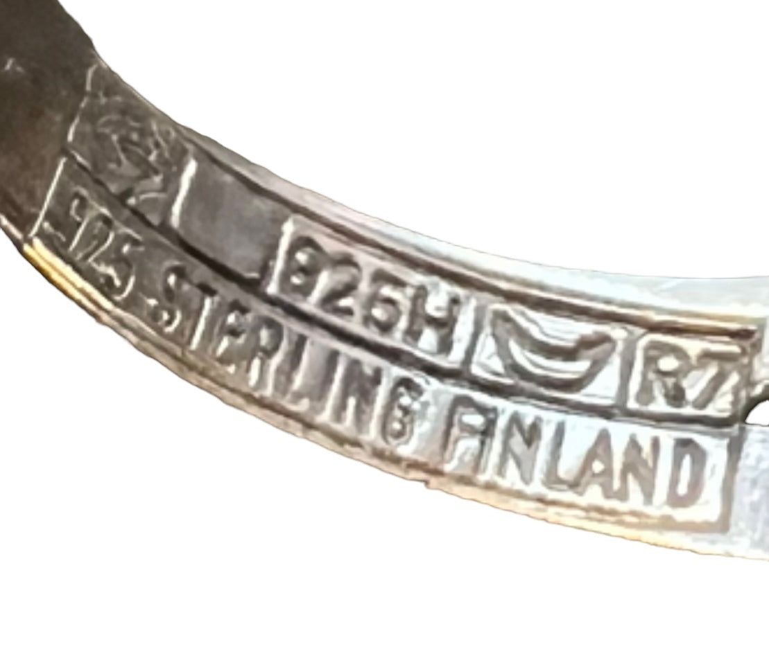 ERIK GRANIT MODERNIST SCANDINAVIAN STERLING SILVER RING 1970s FINLAND