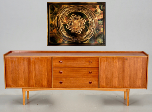 STATEMENT PIECE- UNIQUE ACID ETCHED & OXIDIZED METAL FRAMED MCM WALL ART by BERNHARD ROHNE VANCOUVER CANADA