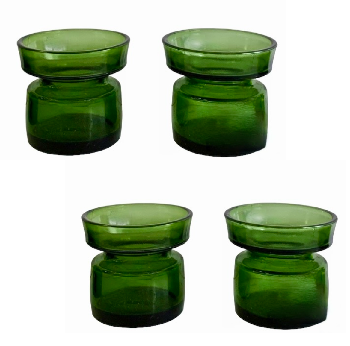 GREEN GLASS IHQ JENS QUISTGAARD for DANSK ICONIC CANDLE HOLDER or PLANT BULB HOLDER