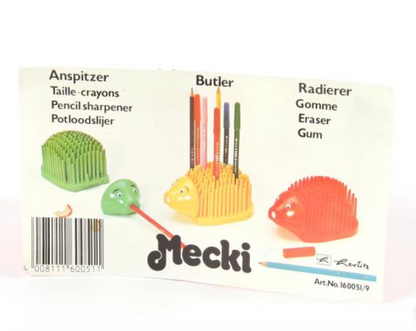 1970s-80s RED PENCIL HOLDER/SHARPENER | MAIL HOLDER 'DESK-TIDY'