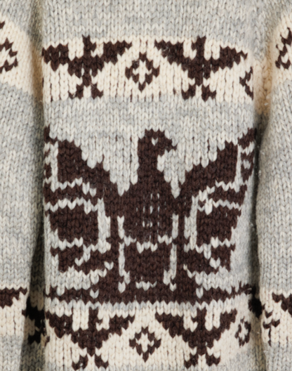 COWICHAN EAGLE WOOL KNIT SWEATER