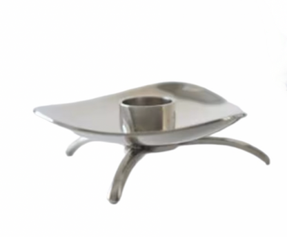 COHR ALTA VINTAGE DANISH MODERN DESIGN SILVER-PLATED CANDLESTICK HOLDERS - SET OF 3
