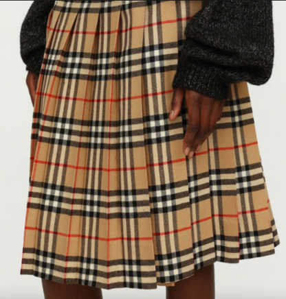 ADORABLE VINTAGE WOOL BURBERRY TARTAN PLAID BUTTON DOWN TAILORED VEST