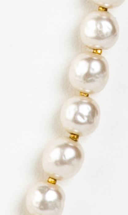 SIGNED MIRIAM HASKELL BAROQUE CHAMPAGNE COSTUME PEARL STRAND